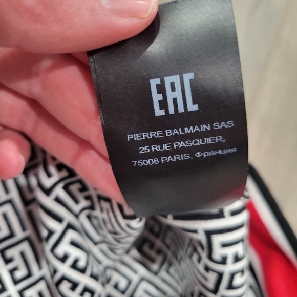 NWT - Balmain Women's Black & Red Stretch Dress - Size Medium. - Picture 8 of 8